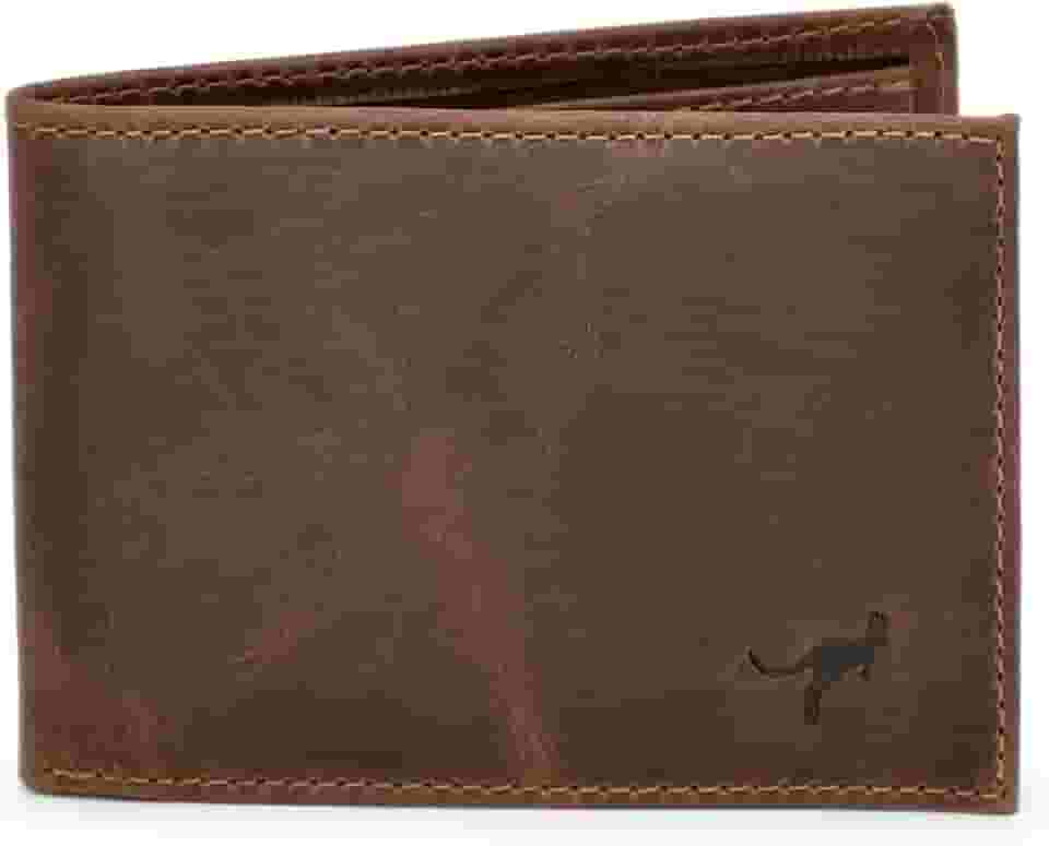 Carteira Masculina Slim Pequena Luxo Couro Legítimo Natural (Marrom)