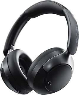 QCY H3 PRO ANC Fone de Ouvido Bluetooth, Headphone ANC Adaptáveis, Cancelamento Ativo de Ruído de 50 dB, Áudio sem fio de Alta Resolução LDAC, 55 Horas de Reprodução, Preto (H3PRO-BLACK)