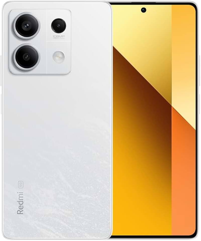 Xiaomi Redmi Note 13 5G - 8 + 256 GB, tela AMOLED FHD + 120 Hz de 6,67 ", MediaTek Dimensity 6080, câmera tripla de até 108 MP, carregamento rápido de 33 W (Branco)