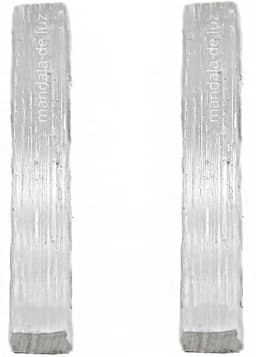 Combo 2 Bastões de Selenita Pedra Cristal Natural 10cm