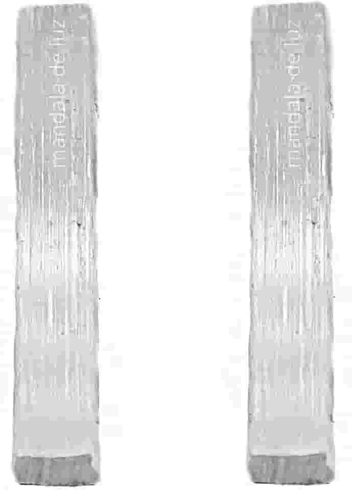Combo 2 Bastões de Selenita Pedra Cristal Natural 10cm