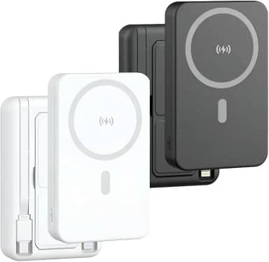 Power Bank 10000mAh Turbo Carregador Portátil Universal por Indução 10.000mAh Carregamento Ultra Rápido Suporte Dobrável Compatível Com Celular Com Carregamento Magnético USB-C PD QC 22.5w Universal