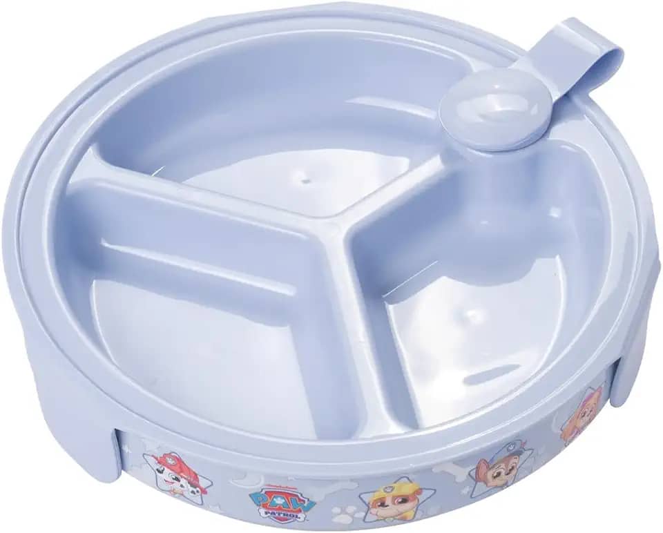 Prato Térmico Decorado Patrulha Canina Menino, 3 Divisórias C/Travas Plasútil