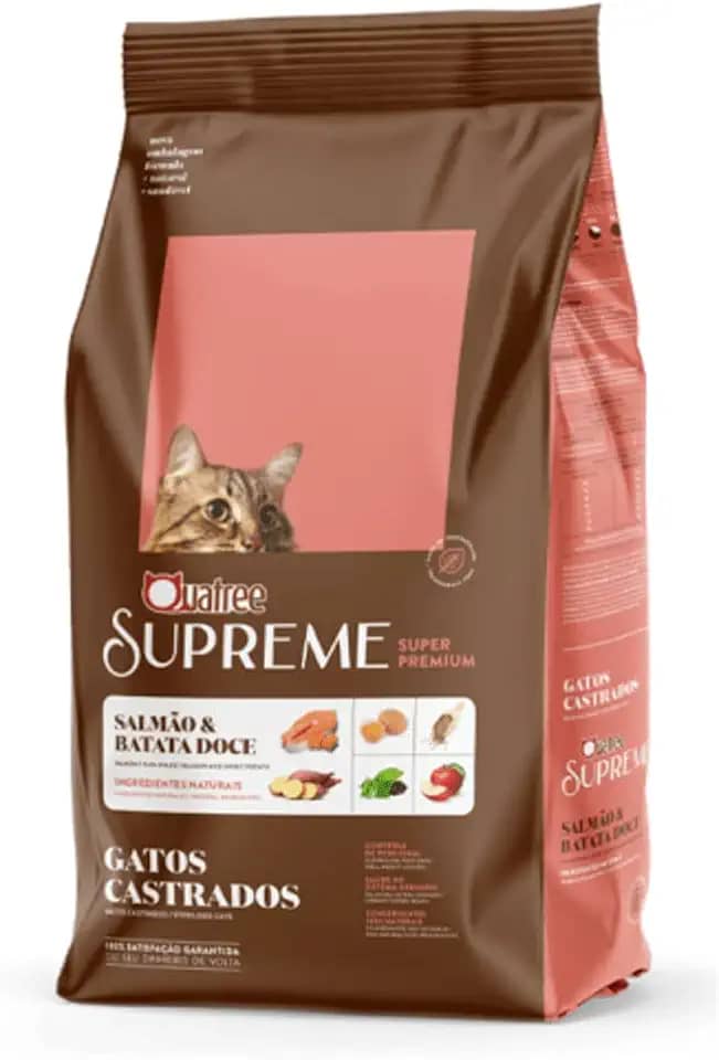 Quatree Supreme Gatos Castrados Salmão e Batata Doce 10,1Kg