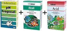 Kit PH Aquário: Teste de PH Tropical + correção de PH para água de aquário: Acid + Alcali Labcon