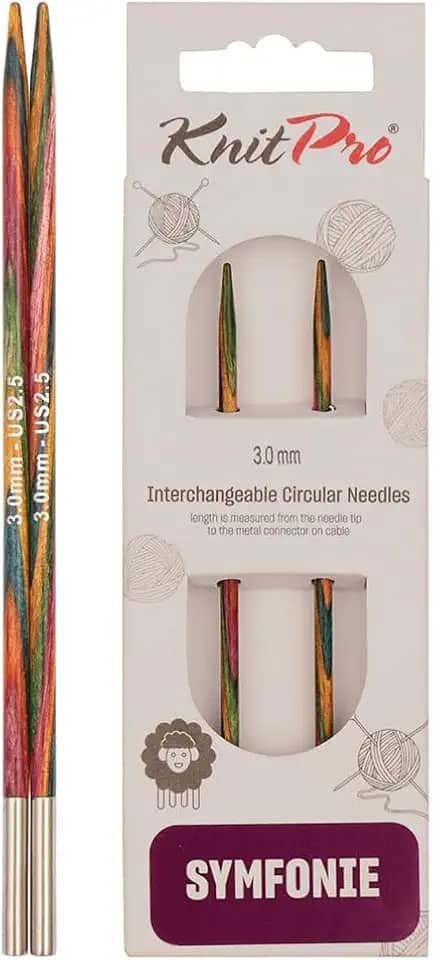 Par de Agulhas de Tricô Intercambiáveis Especial 3.00mm - Symfonie - 20421 - Knitpro