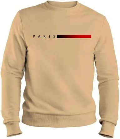 Moletom Masculino Paris Blusa de Frio Gola Careca Flanelado e Macio
