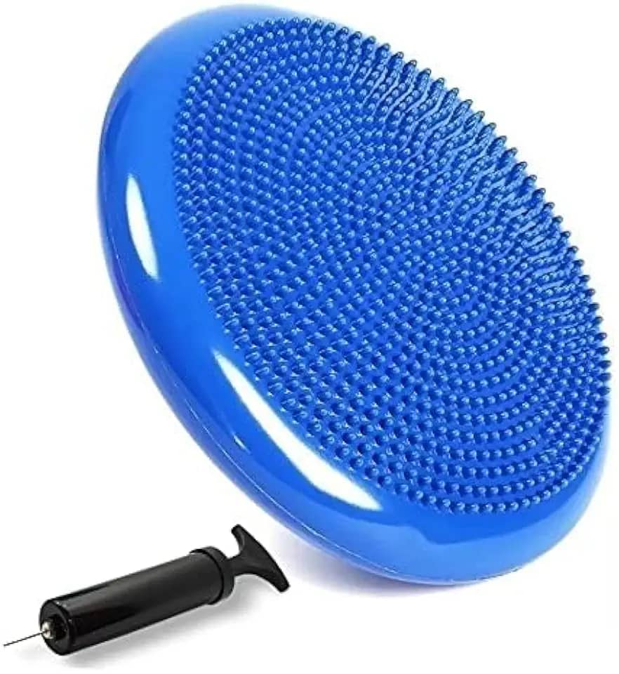 Disco De Equilíbrio Inflável Balance Almofada Cushion Pilates Yoga Fisioterapia Fitness 33cm c Bomba (cores variadas)