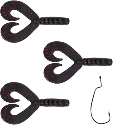 Kit 3pçs Isca Sof Criatura Para Traíra Matadeira Grub Duplo Cor:09