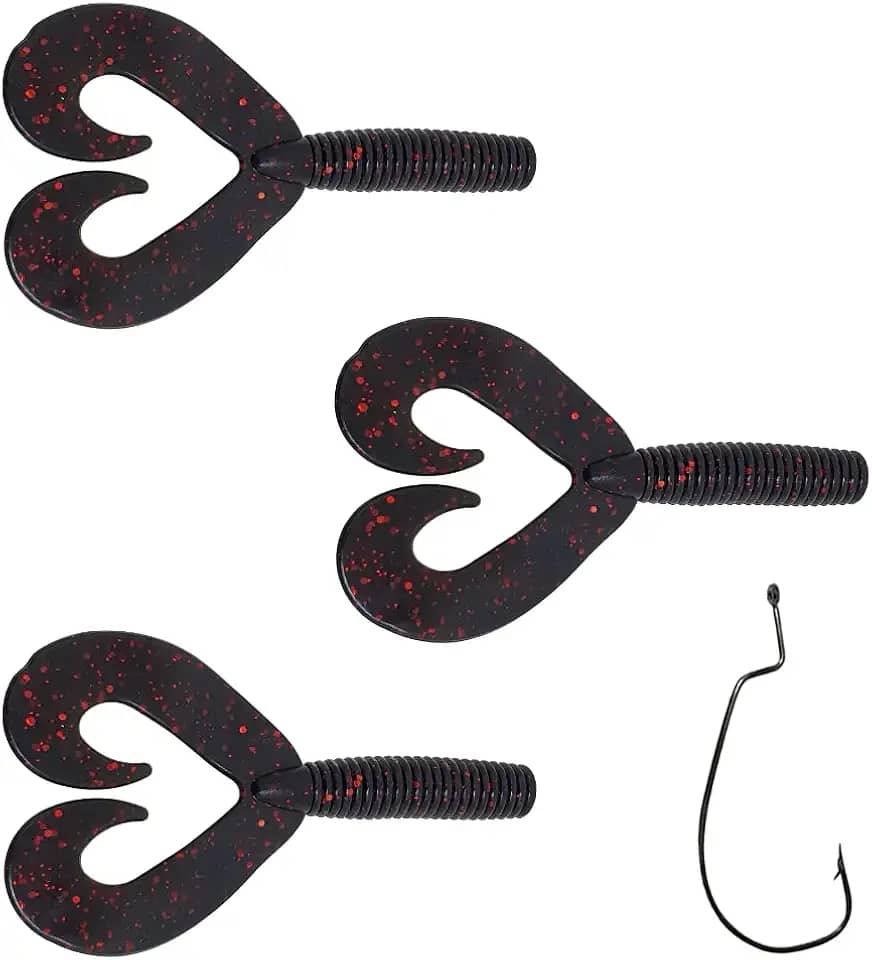 Kit 3pçs Isca Sof Criatura Para Traíra Matadeira Grub Duplo Cor:09