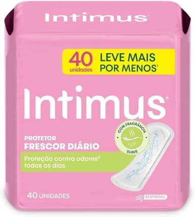 Intimus Days 202304 - Protetor Diário com Perfume, 40 unidades - Leve 40 Pague 30, Branco
