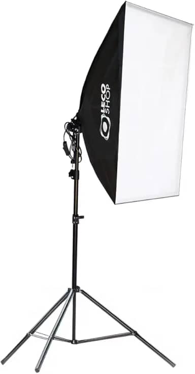 Kit Softbox Fotográfico 50x70cm com Tripé Ajustável 2m – Iluminação Contínua Profissional para Estúdio, Fotografia, Vídeo, YouTube, Lives e Maquiagem