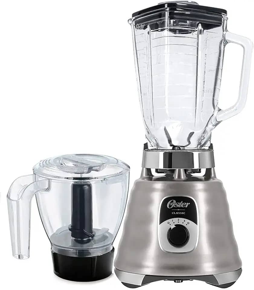 Kit New Osterizer Aço Escovado - Liquidificador e Base Processadora Oster - 220V