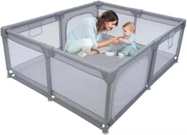 Cercado Para Bebês Chiqueirinho Playground Infantil Grande Desmontável e Resistente – Ideal Para Meninos e Meninas - CERCADINHO -180x150x68- MJ BRANDS