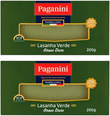Kit 2X: Massa para Lasanha Verde Paganini 200g