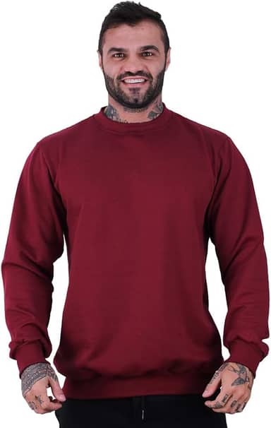 Blusa Moletom Basic MXD Conceito Sem Touca Academia Fitness Casual Lisa Sem Estampa