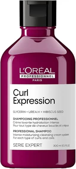 L'Oréal Professionnel Shampoo Hidratante Intense Moisturizing Curl Expression, Hidrata e Desembaraça, Para Cabelos Cacheados e Crespos, Sem Sulfato e Sem Parabenos, 300ml