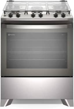 Fogão Electrolux 5 bocas Efficient com PerfectCook Cinza FE5IC - Bivolt