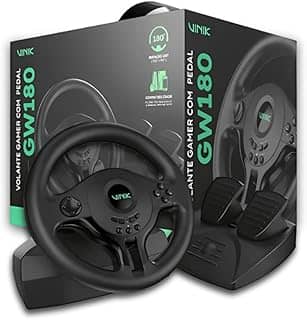 VOLANTE GAMER COM PEDAL GW180 VINIK PARA PC / PS4 / XBOX/SWITCH