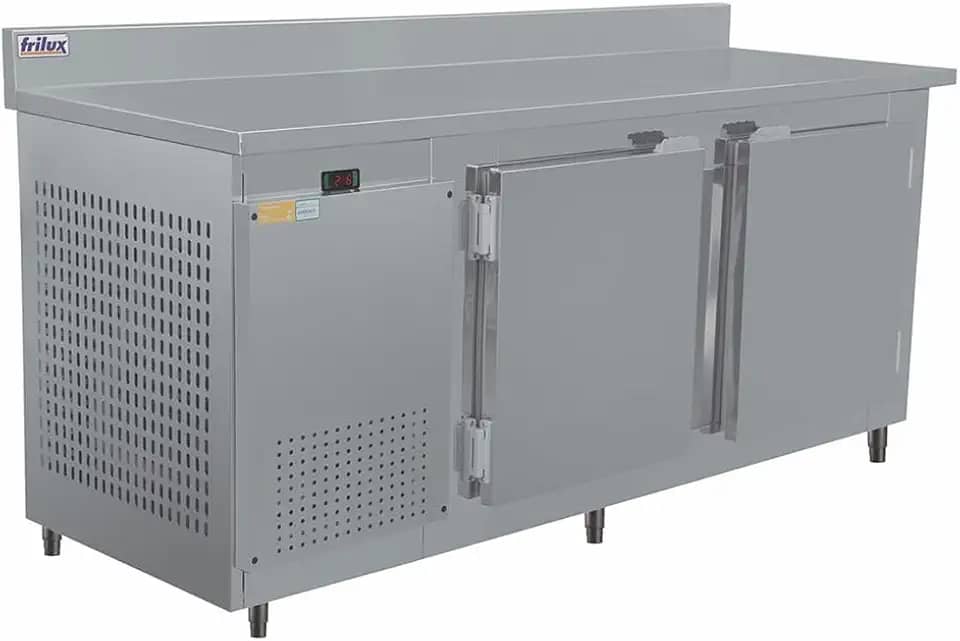 Balcão Refrigerado de Encosto RF-038 Frilux - Ar Forçado Revestimento em Aço Inox +2º a +7ºC 220V