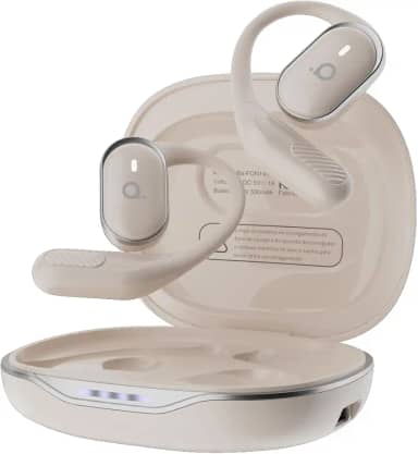 Fone De Ouvido Bluetooth Esportes, Basike T6, IPX5/OWS Fone de Ouvido Estéreo Hi-Fi, Suporta Chamadas de Voz, 60 Horas em Standby Para Corrida e Exercícios ao Ar Livre (Branco)