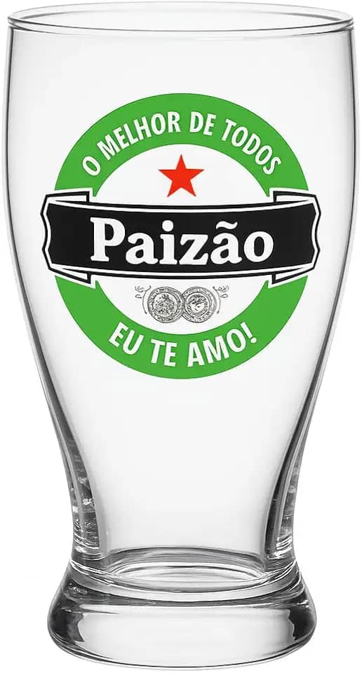 Copo Tulipa Paizão 340ml | Vidro Premium Presente Criativo Pai Cerveja | Dia dos Pais Colecionável