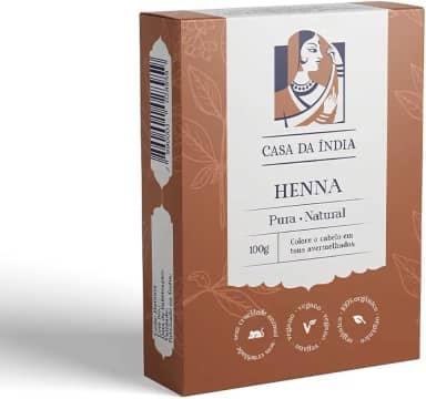 Henna pura indiana para cabelos