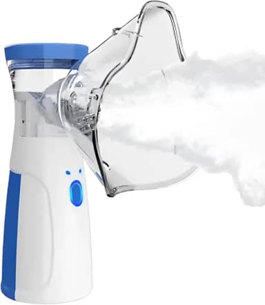 Nebulizador Portátil Ultrassônico Silencioso Inalador Mesh USB para Adultos e Crianças Alívio Rápido de Asma, Bronquite e Alergias Compacto e Recarregável