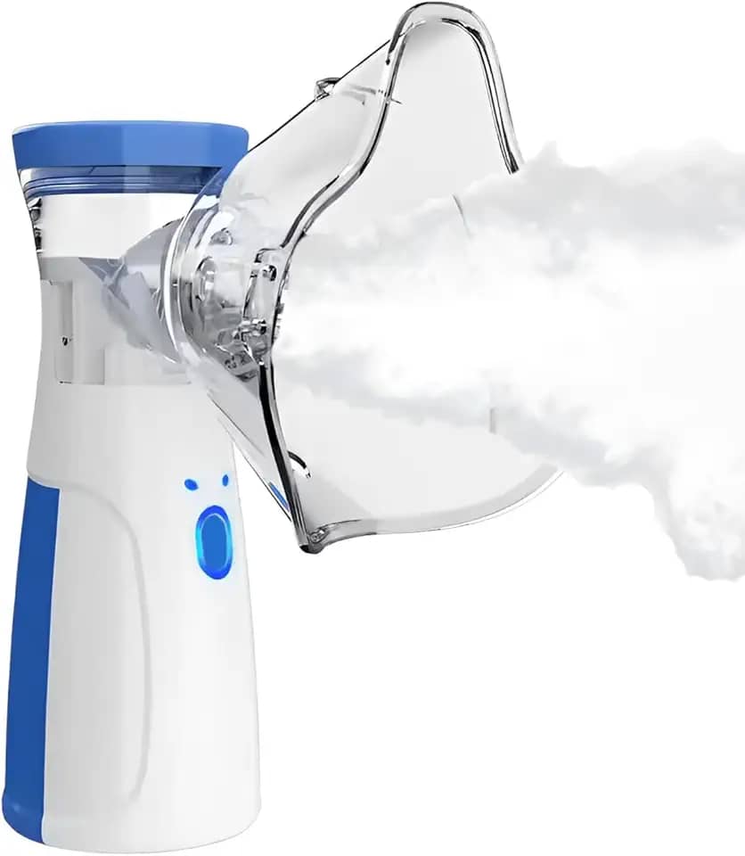 Nebulizador Portátil Ultrassônico Silencioso Inalador Mesh USB para Adultos e Crianças Alívio Rápido de Asma, Bronquite e Alergias Compacto e Recarregável