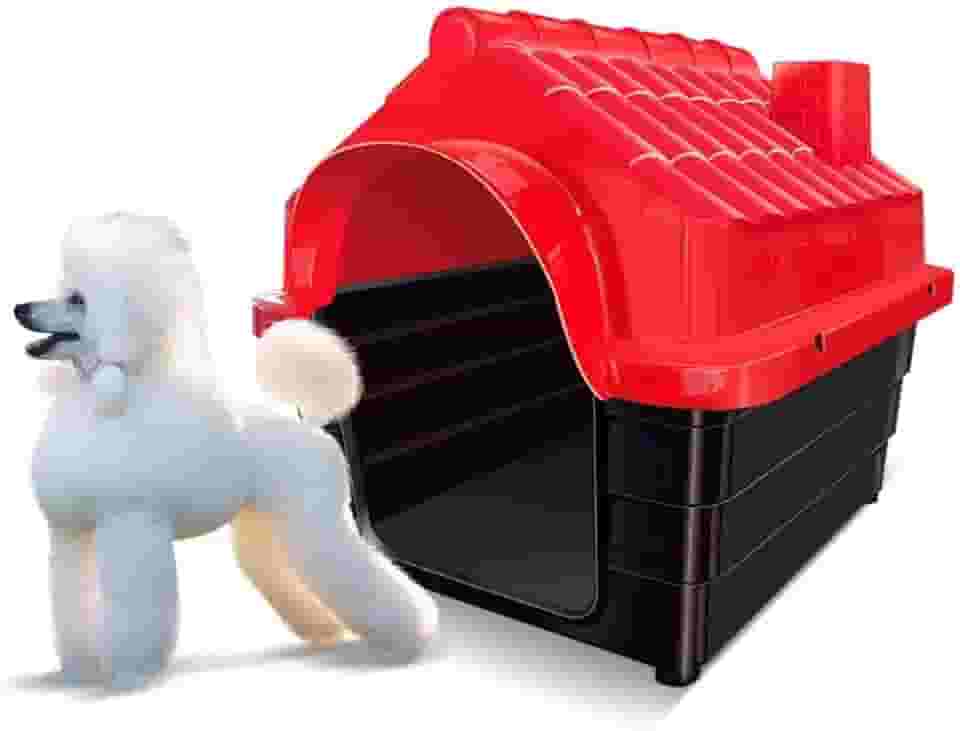 Casa Casinha Cachorro Plástica N3 Média Mecpet Cor:vermelho
