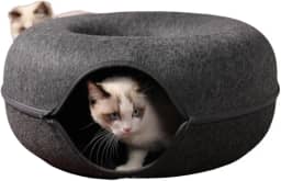 Toca túnel Para Gatos, ambientes internos, túnel de donut rosquinha, caverna de gato - Brinquedo Divertido de Tubo em Feltro