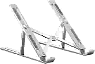 Suporte para Notebook de Aluminio Ajustável Dobrável Portatil Metal Resistente Reforçado altura regulavel compativel ate 15.6 polegadas Regulavel Ergonomico AlphaDomus