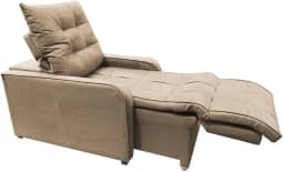 Poltrona Retratil e Reclinavel Com Rodape Regulavel Azera Capuccino
