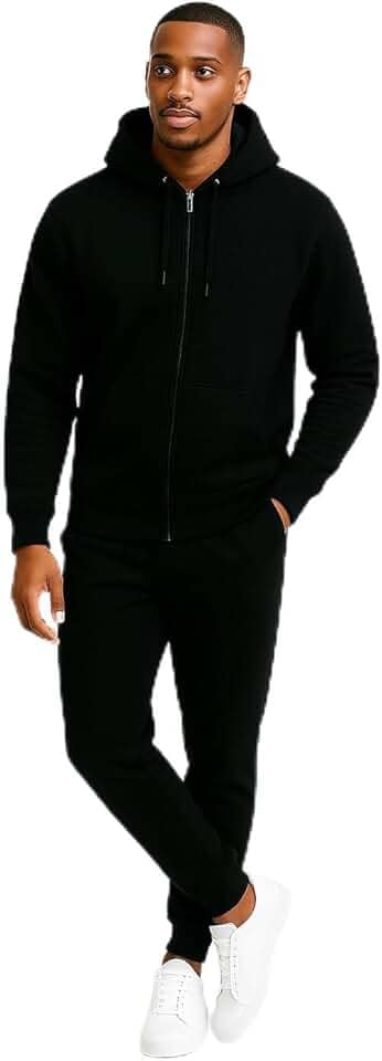 Conjunto Moletom Masculino com Zíper e Capuz Blusa E Calça Jogger