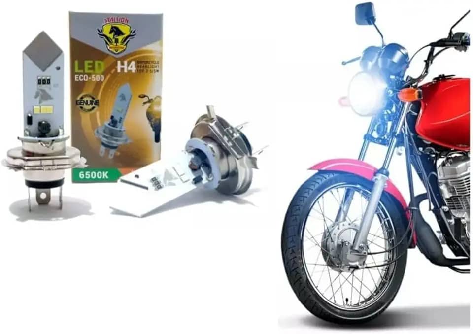 LÂMPADA LED H4 8000K 35W 12V LUZ SUPER BRANCA FAROL MOTO