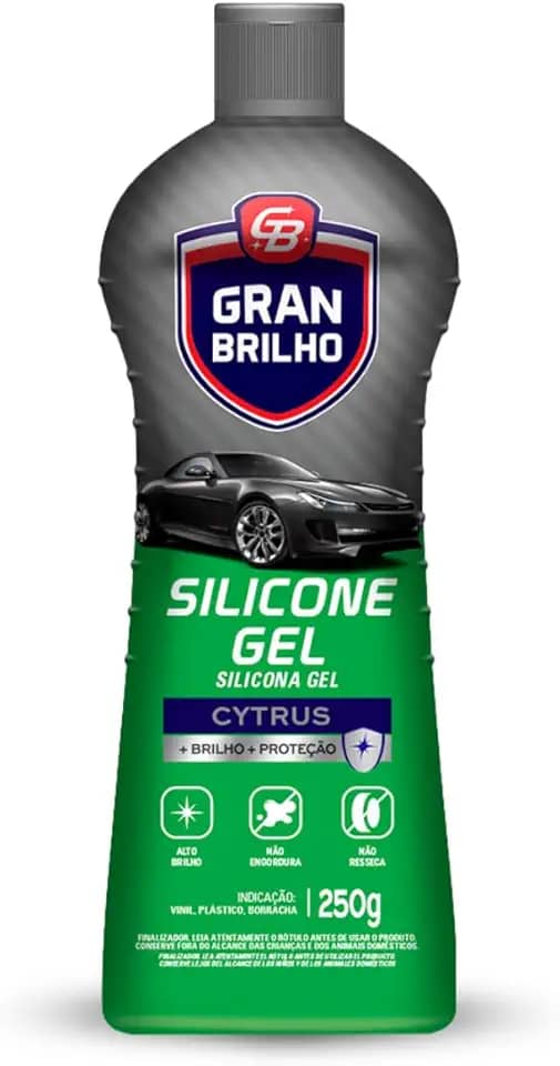Silicone Automotivo Em Gel Cytrus Gran Brilho 250G, Gran Brilho, Revitalizador Automotivo Gel Para Vinil, Plásticos E Borrachas, Verde, Mais Brilho E Proteção