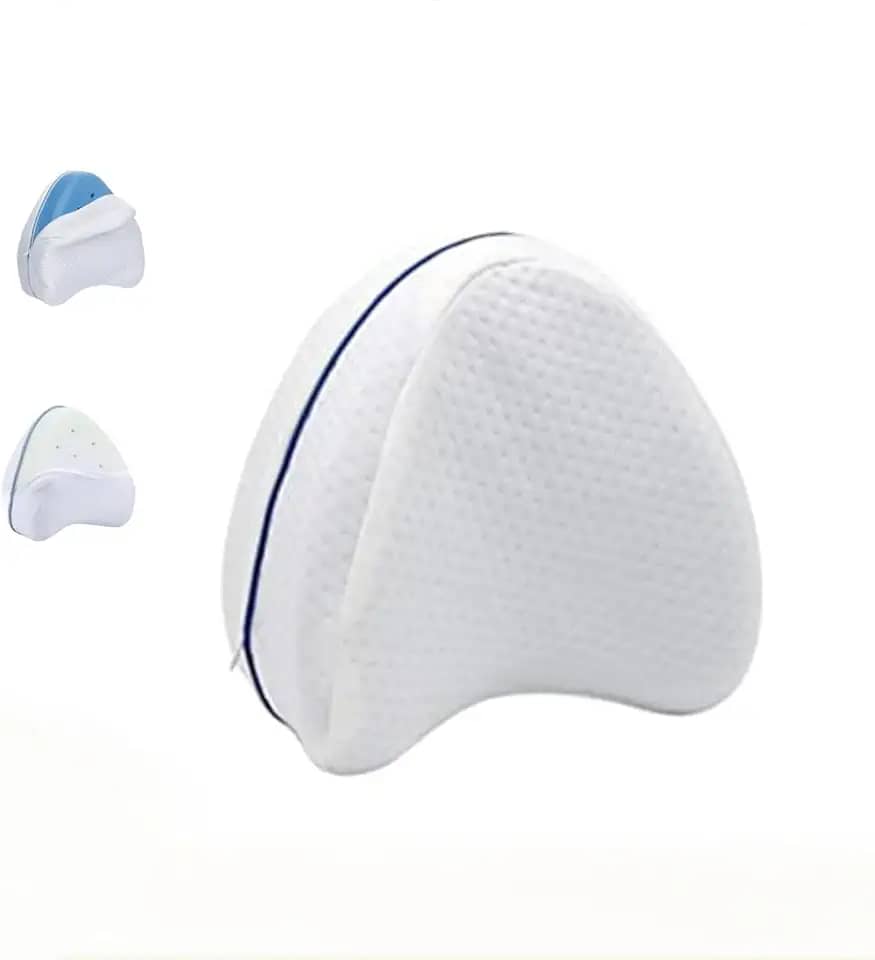 Almofada Ortopédica para Pernas e Joelhos | Travesseiro Ortopédico com Espuma Viscoelástica | Alívio de Dores nas Costas, Quadril, Ciática e Gravidez | Suporte Ergonômico para Dormir