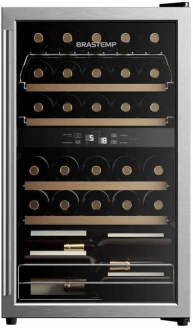 Adega Climatizada Brastemp Dual Zone 33 Garrafas Inox Bzb33beana - 127v