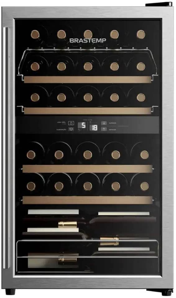 Adega Climatizada Brastemp Dual Zone 33 Garrafas Inox Bzb33beana - 127v