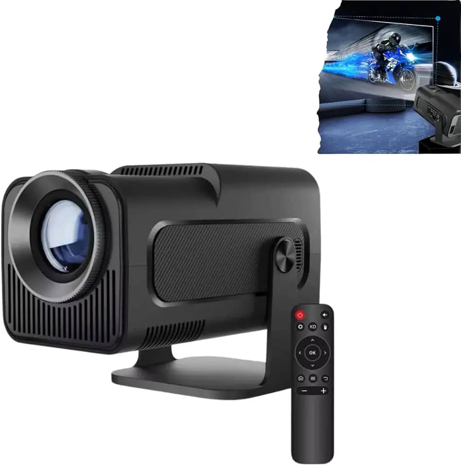 Vision Gaming® P320 Projetor Android FHD WiFi 6 BT 5.2, Rotativo 180°, Auto Correção Trapezoide, Mini Projetor Portatil para Celular/TV Stick/PC