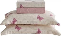 Jogo de Lençol Queen 4 Peças Percal 300 Fios Roma Estampado (Borboleta)