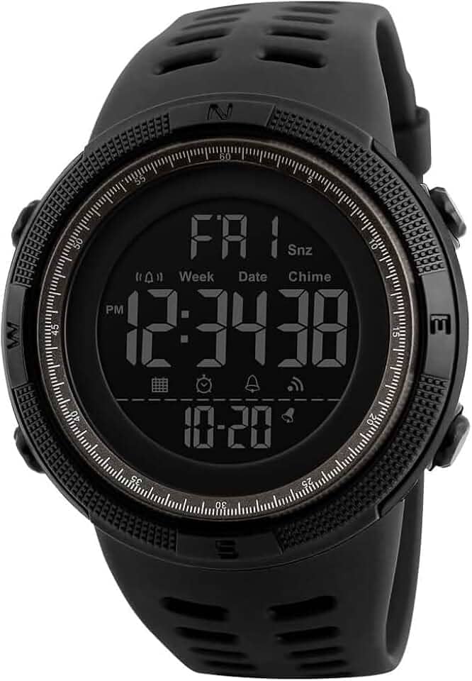 Relógio Masculino Esportivo Digital à Prova D'água Preto 1251