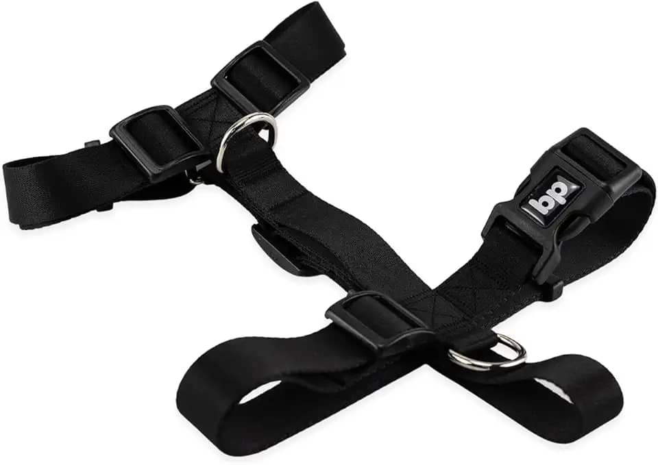 Basic Pet Coleira Peitoral Para Cachorro Tamanho Grande Modelo Tradicional H Passeio Adestramento Reforçada Resistente Cor Preto