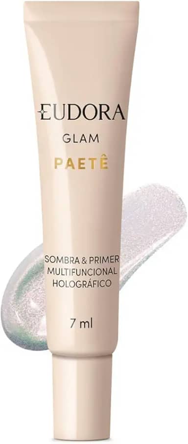 Eudora Sombra & Primer Holográfico Glam Paetê 7ml
