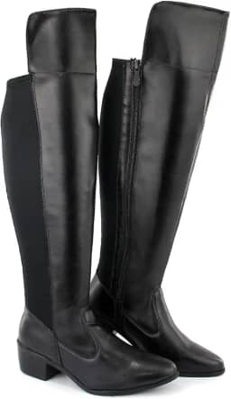 Bota Over Montaria Feminina Cano Longo Flexível Confortável com Elástico