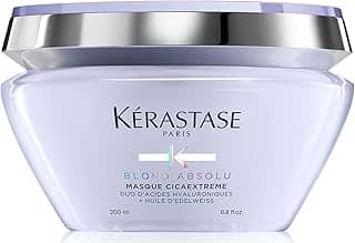 Kérastase Máscara Blond Absolu Masque Cicaextreme, Cabelos loiros, descoloridos, Hidratação, restauração, Ácido Hialurônico, Flor de Edelweiss, 200 ml