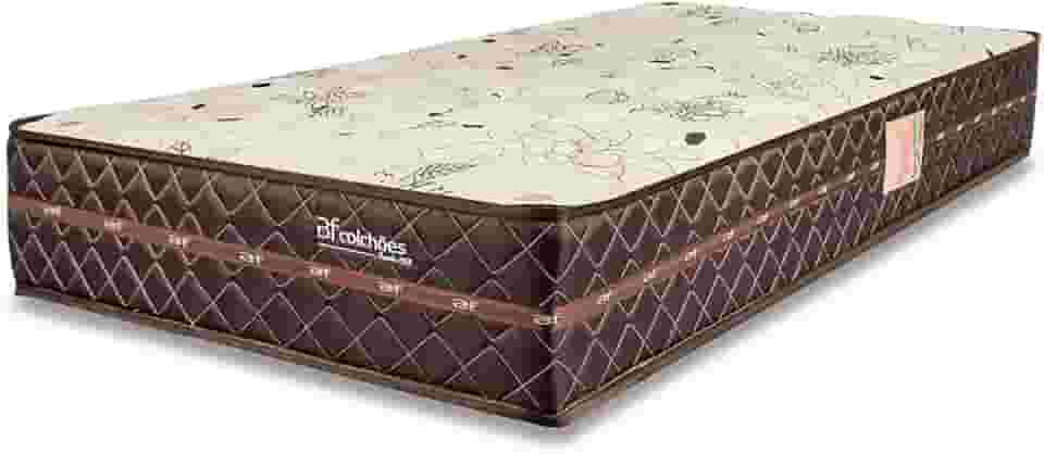 Colchão Solteiro Firme Espuma D33 Antialérgico Certificado Bege 88x188x24cm - BF Colchoes