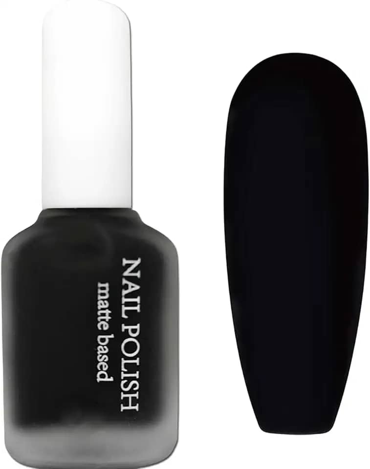 Esmalte Preto Fosco - Secagem Rápida Ao Ar Para Homens E Mulheres, Esmalte Em Gel Escuro