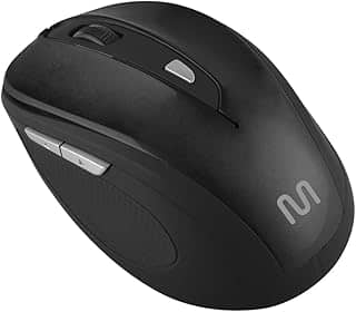 Mouse Sem Fio USB 1600 DPI Ajustável 6 Botões Ergonômico com Textura Emborrachada Preto Multi (Multilaser) - MO241