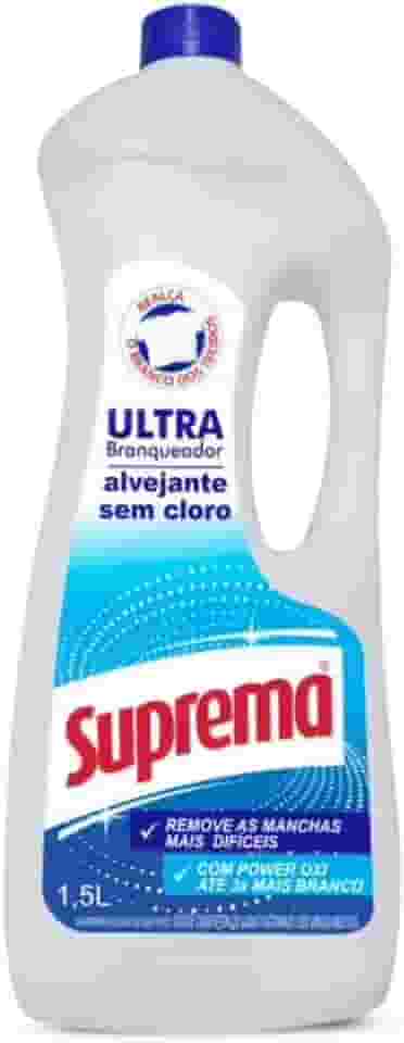 Alvejante sem Cloro 1.5L Branqueador/Roupas Brancas, Suprema